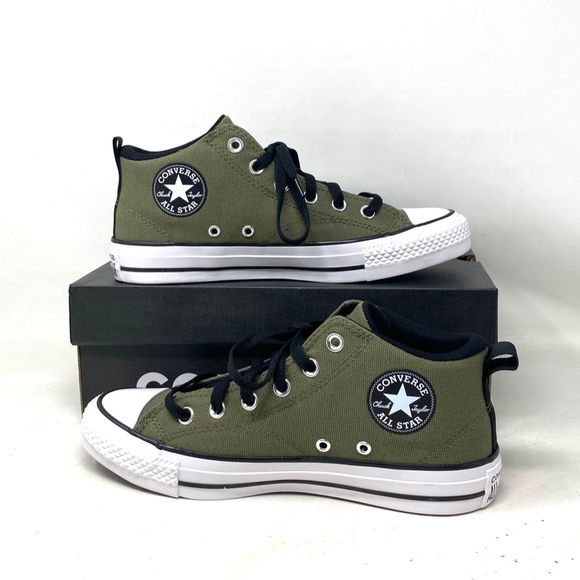 Converse Chuck Taylor Malden Street Mid Khaki Women Kid Size Shoe Canvas A05396F - Picture 4 of 9